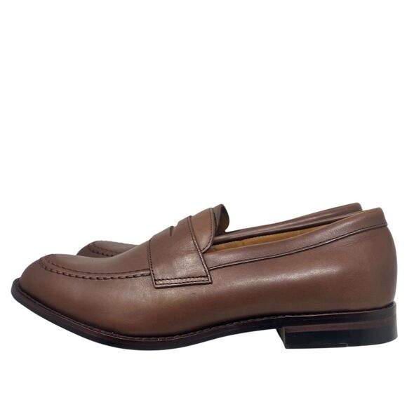 J Crew Brown Leather Business Casual Loafers AW268‎ main image 9